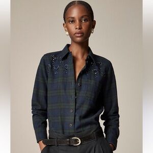 J. Crew Top 2 Shrunken Blue